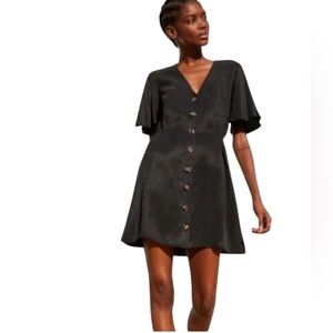 Zara Black V-Neck Mini Dress